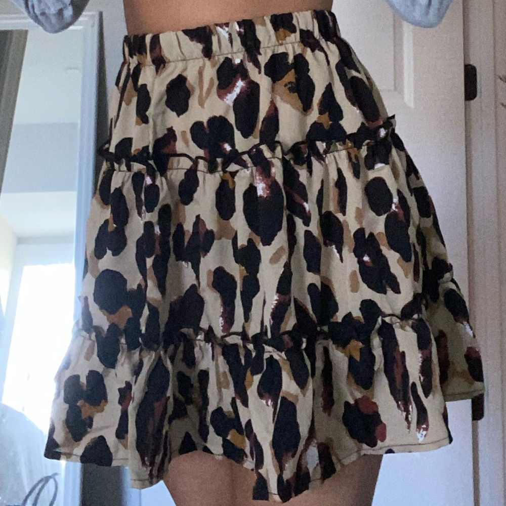 Animal print skirt